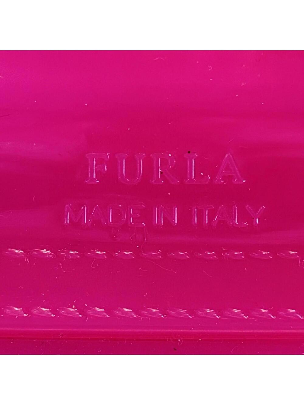 NEW Furla Candy Meringa Mini Crossbody Fuschia Hot‎ Pink PVC Rubber Top Handle - Picture 7 of 9